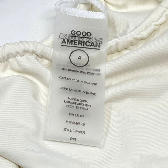 Good American Size XL Tiny Ties Swim Bottom Ivory Size 4 - Picture 6 of 9